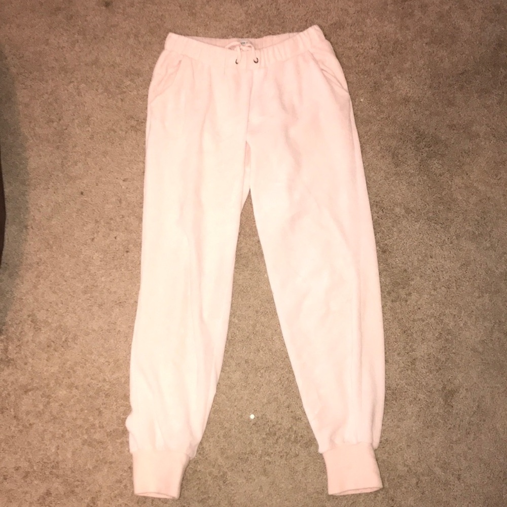 Pink fleece soft joggers